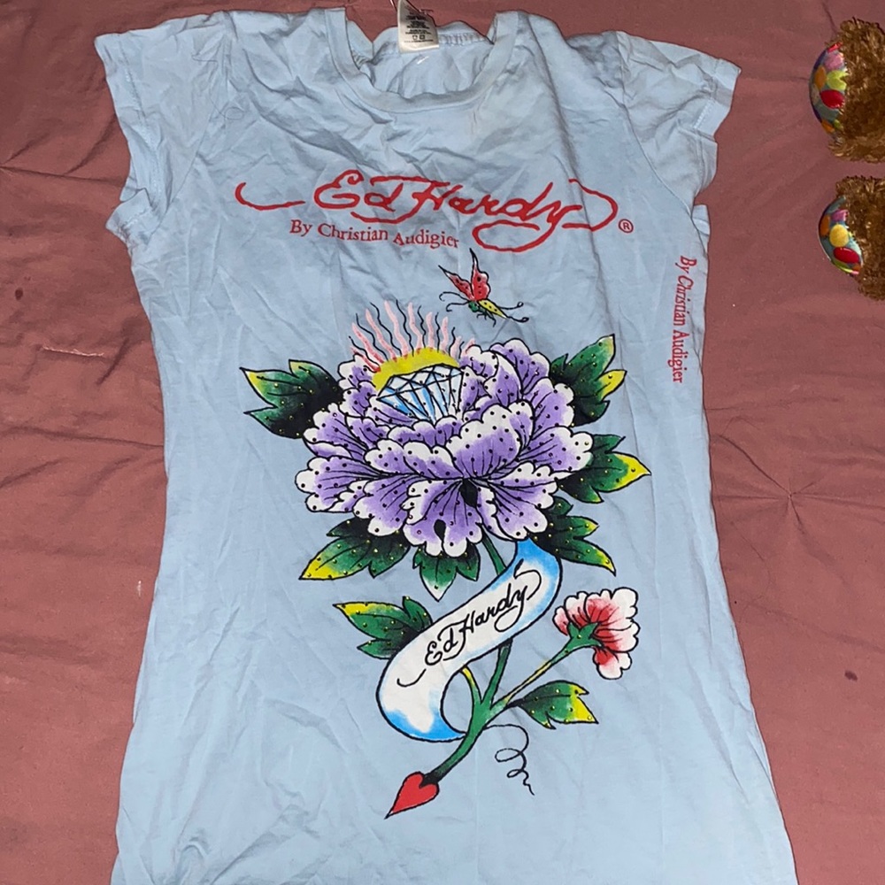 christian audigier t-shirt slightly used